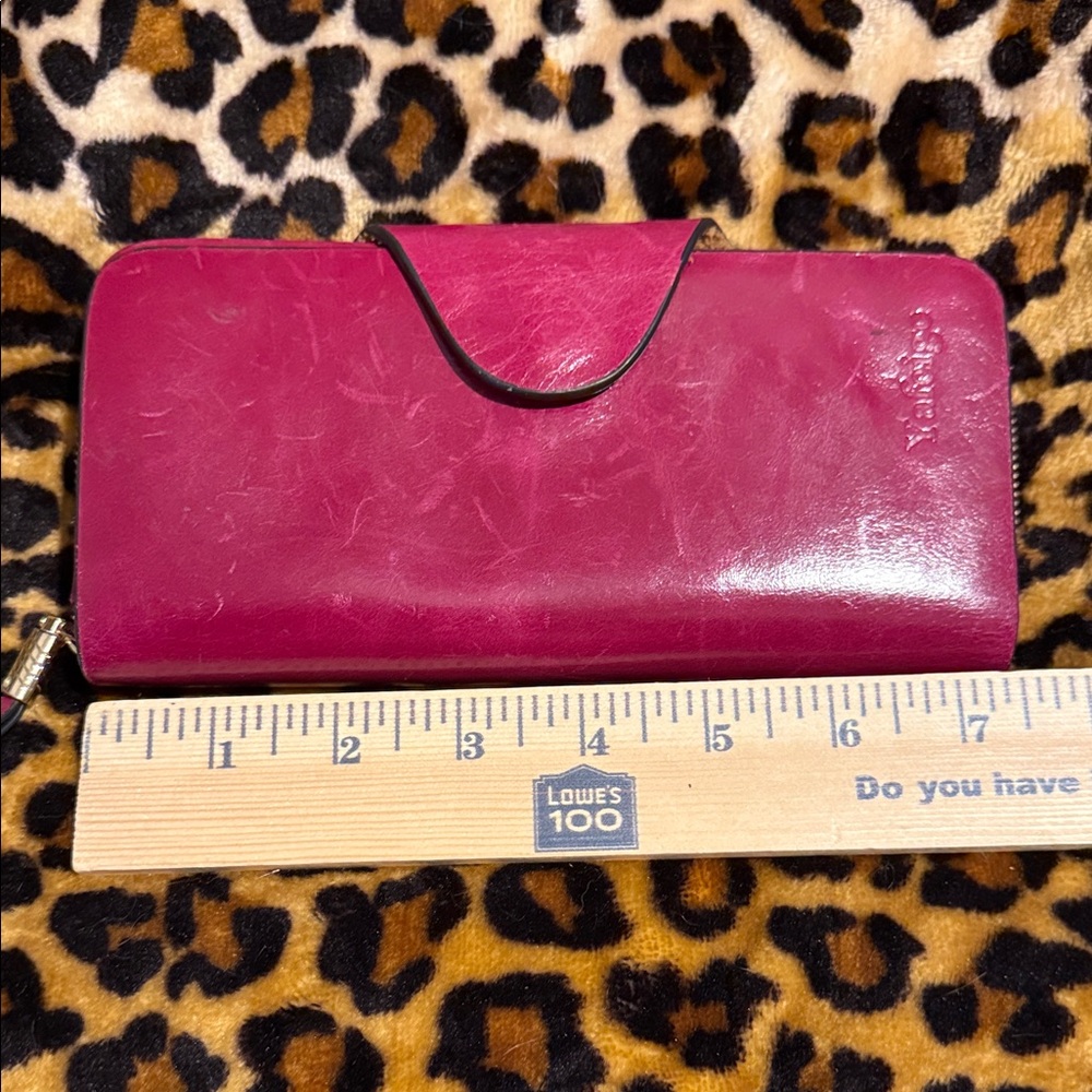 Chic Magenta Leather Women's Wallet